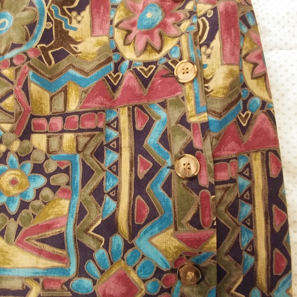 Colorful lined wrap skirt - Picture 2 of 6